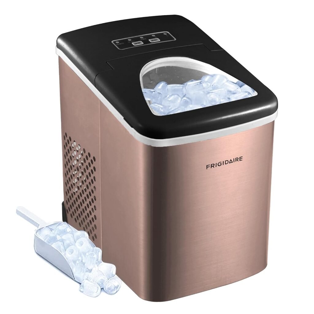 Frigidaire Countertop Ice Maker, Compact Machine, 26 lbs per day, Stainless